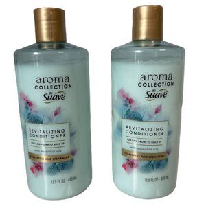 (2) Suave Aroma Collection Eucalyptus Spearmint Revitalizing Conditioner 13.5 oz